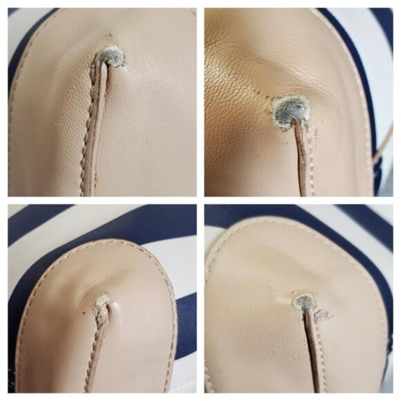 Spartina 449 Large Tote Bag Shoulder Handbag Purse Navy Cream Women's Woman's - Picture 8 of 14